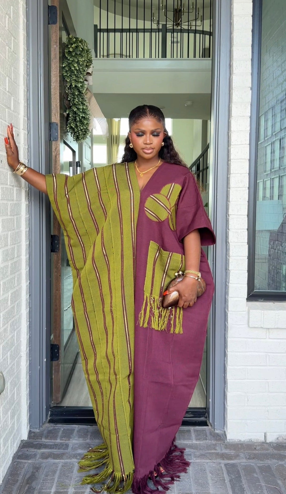 AA Aso Oke Jola kaftan