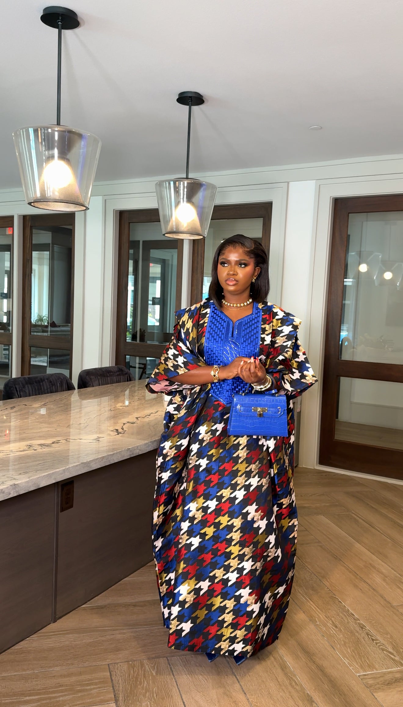 Aziza Agbada midi dress