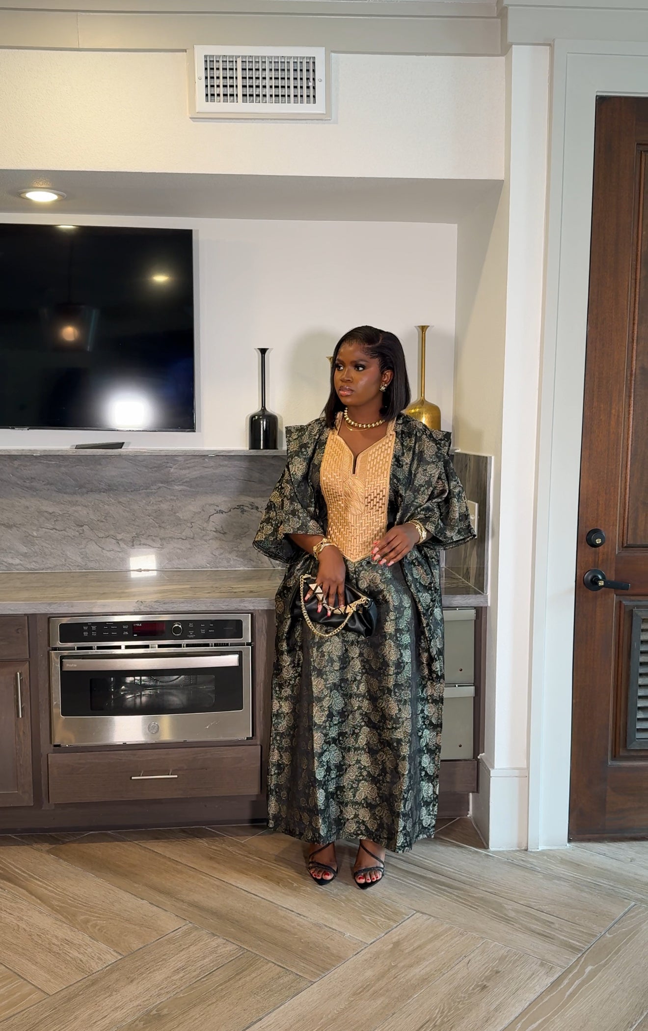 Aziza Agbada midi dress