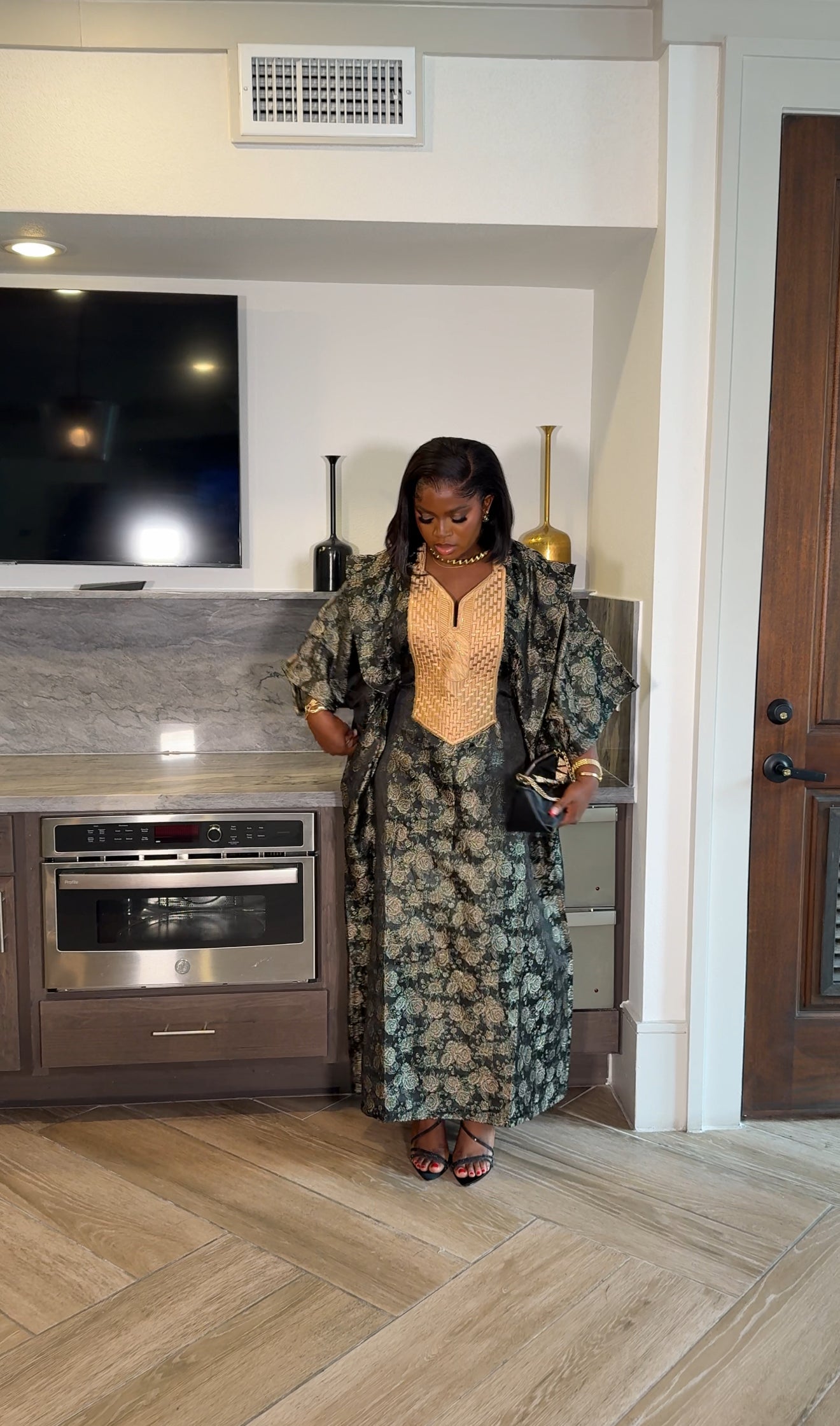 Aziza Agbada midi dress