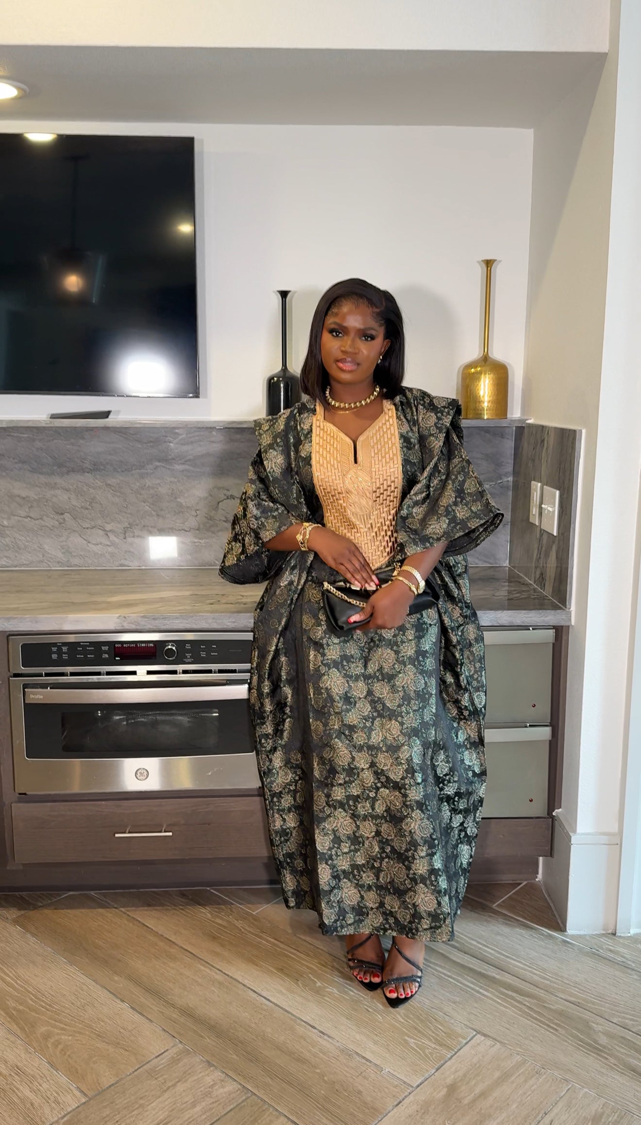 Aziza Agbada midi dress