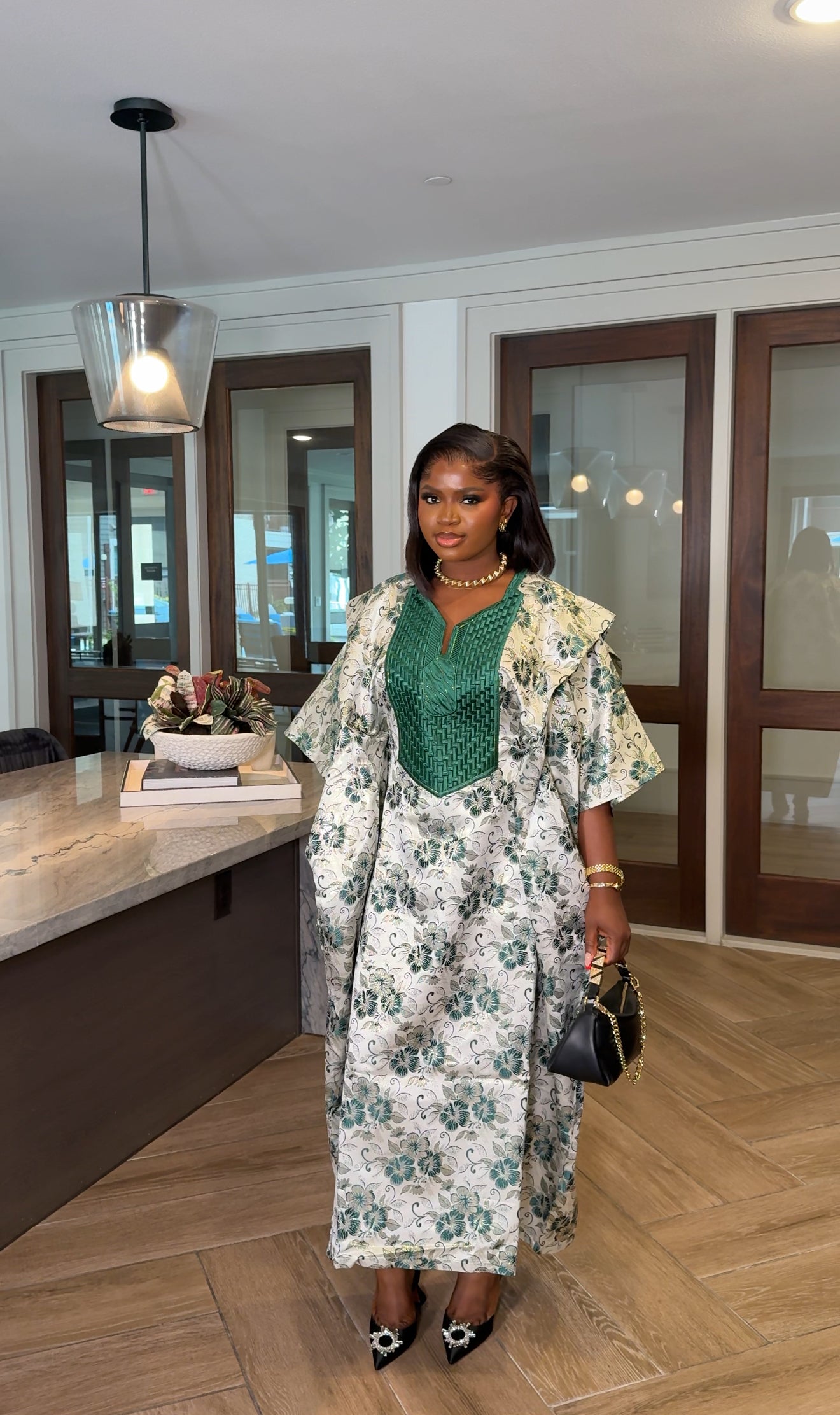Aziza Agbada midi dress