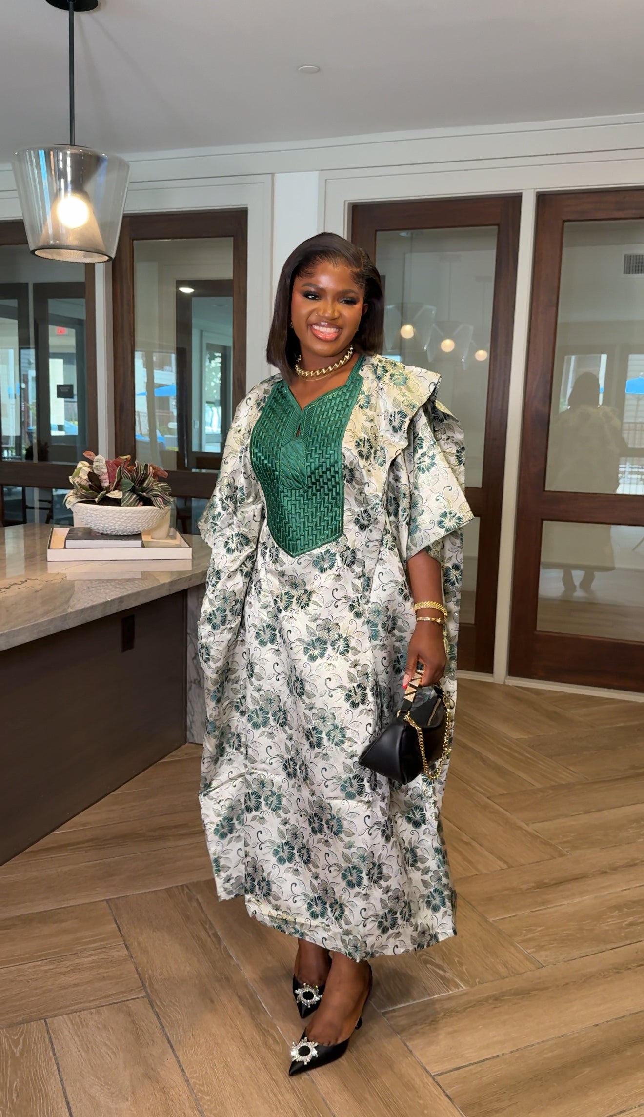 Aziza Agbada midi dress