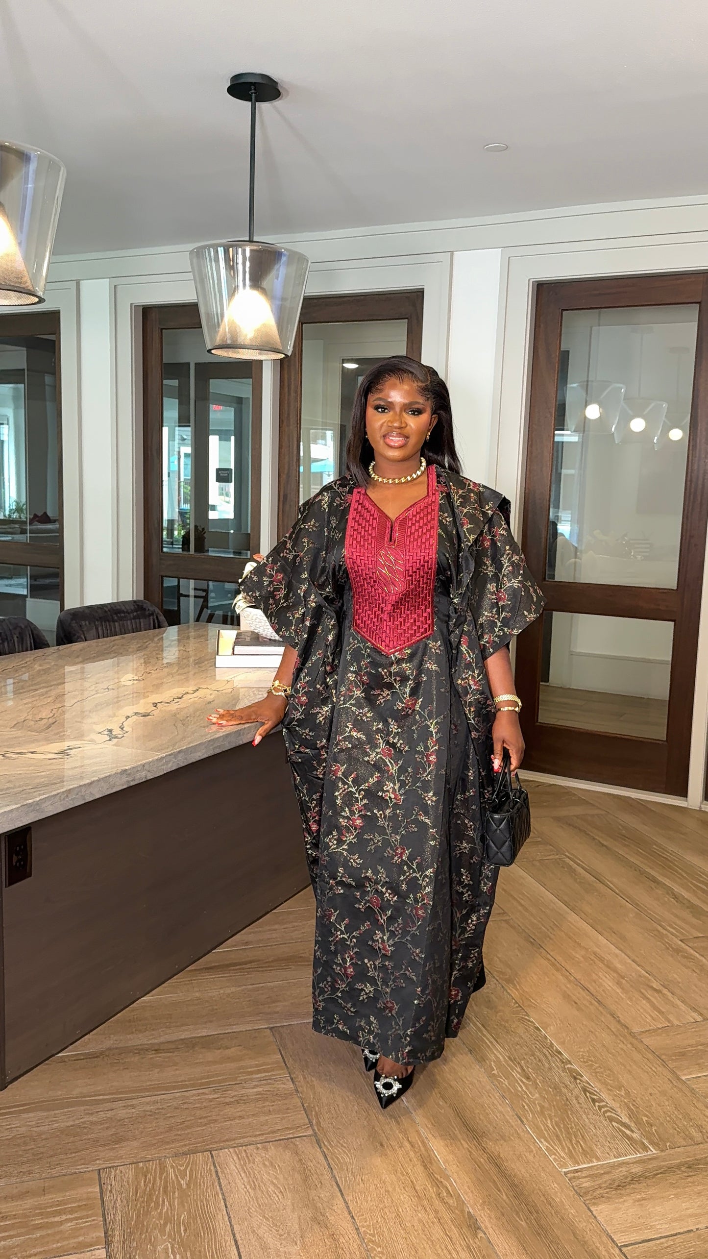 Aziza Agbada midi dress