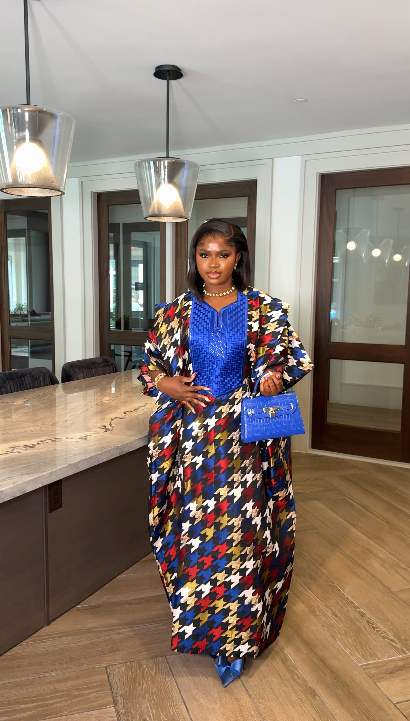 Aziza Agbada midi dress