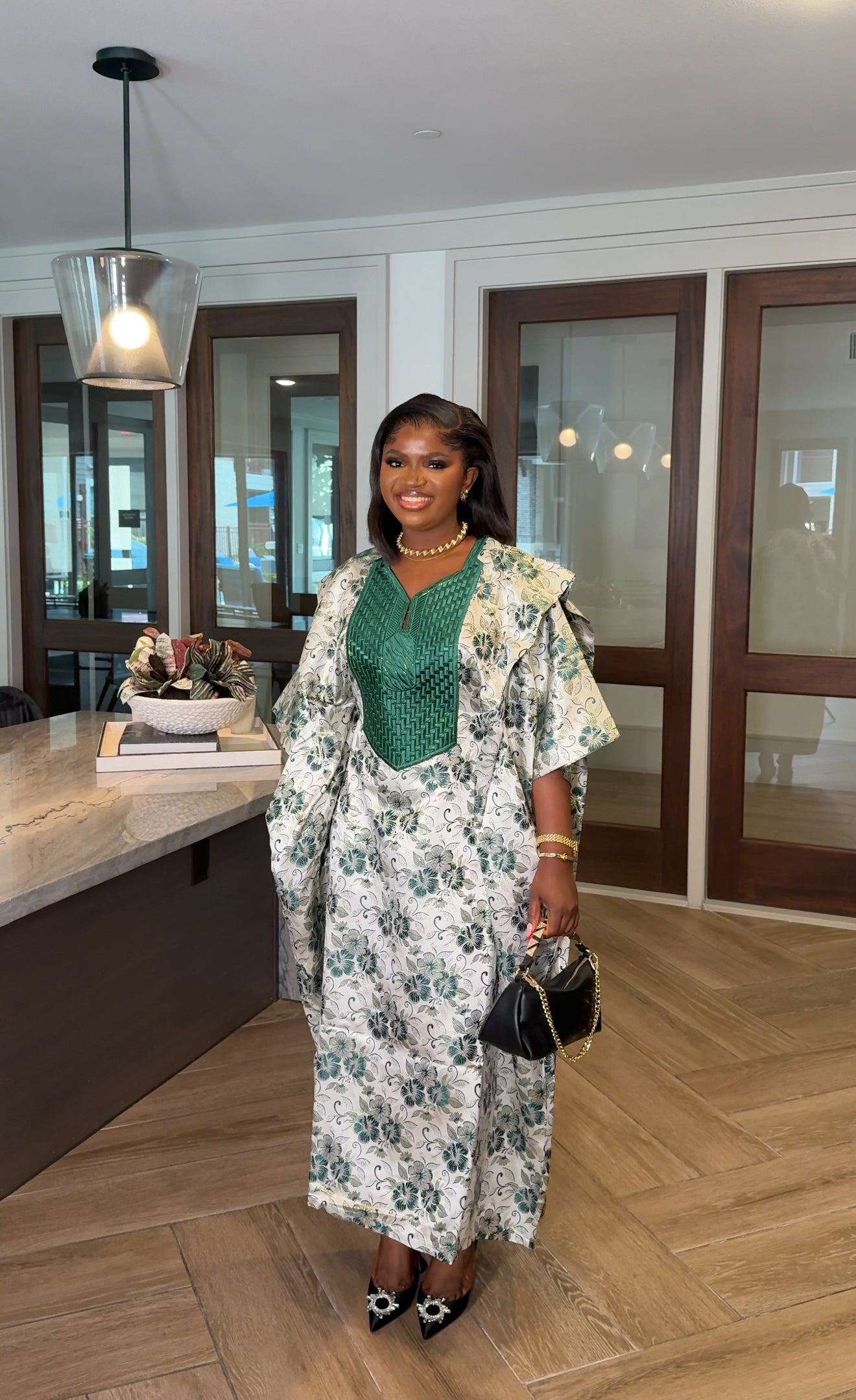 Aziza Agbada midi dress