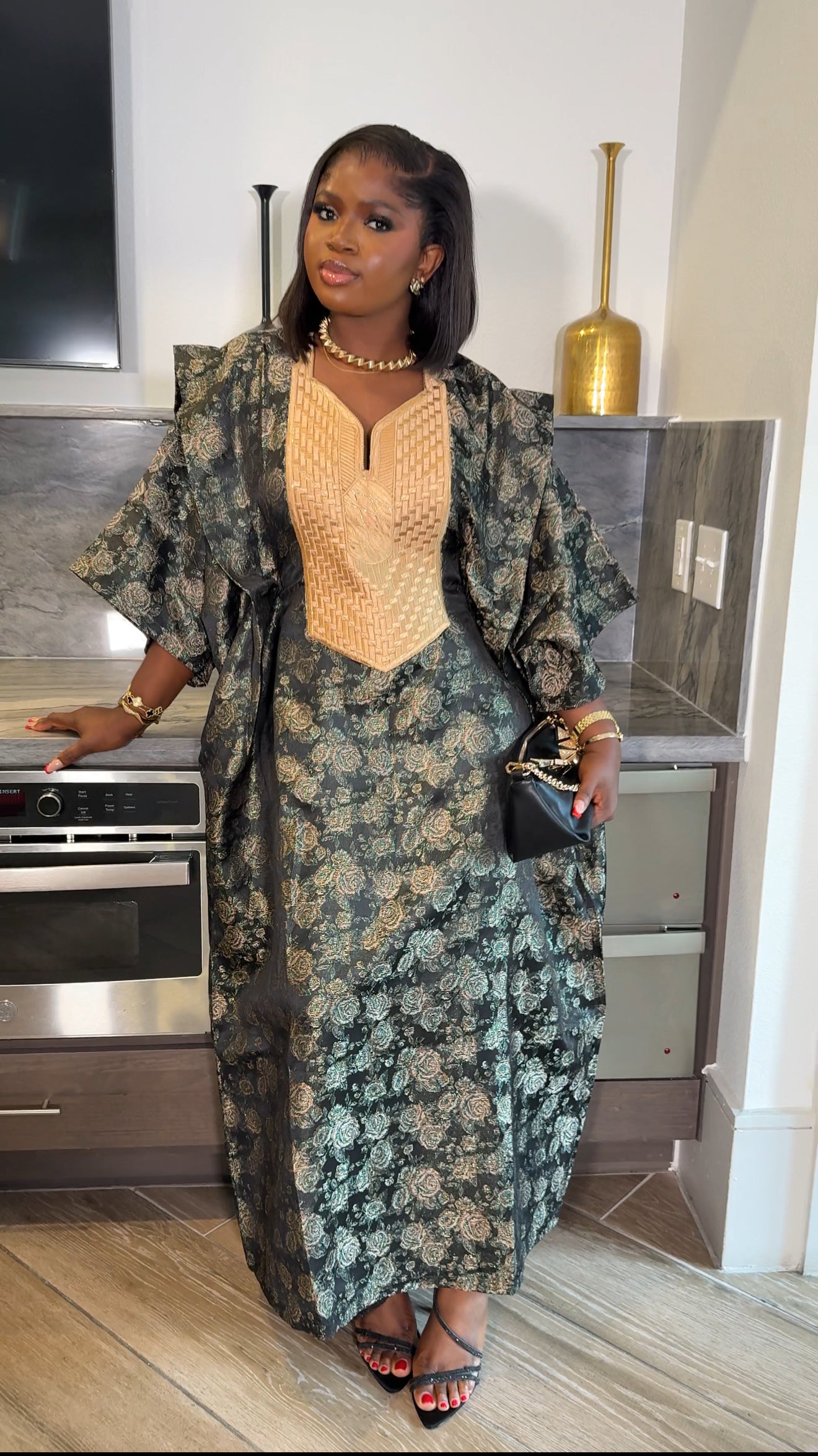 Aziza Agbada midi dress