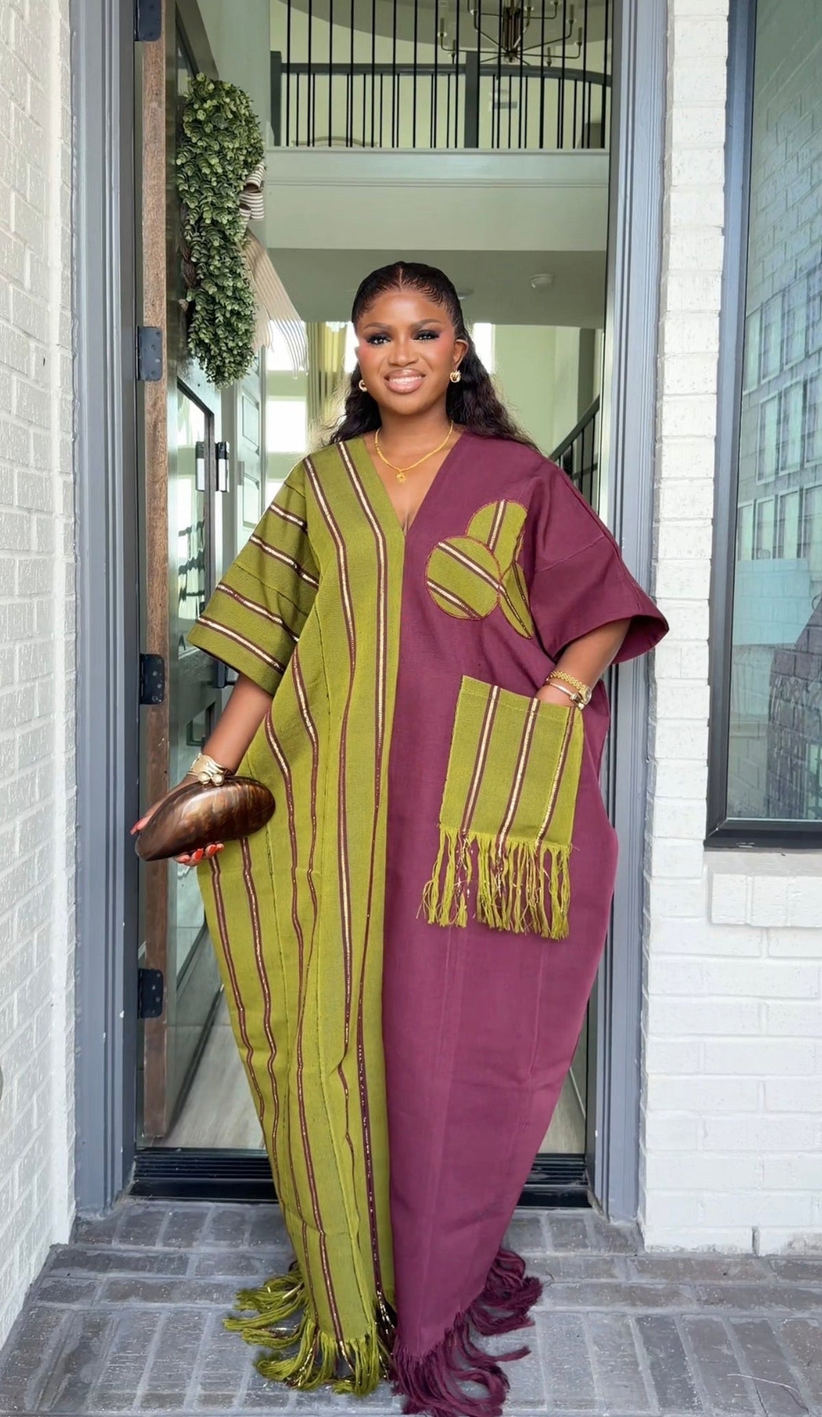 AA Aso Oke Jola kaftan