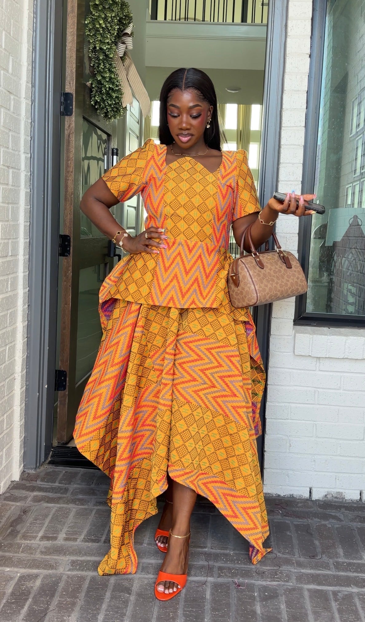 AA Akwaete peplum skirt set