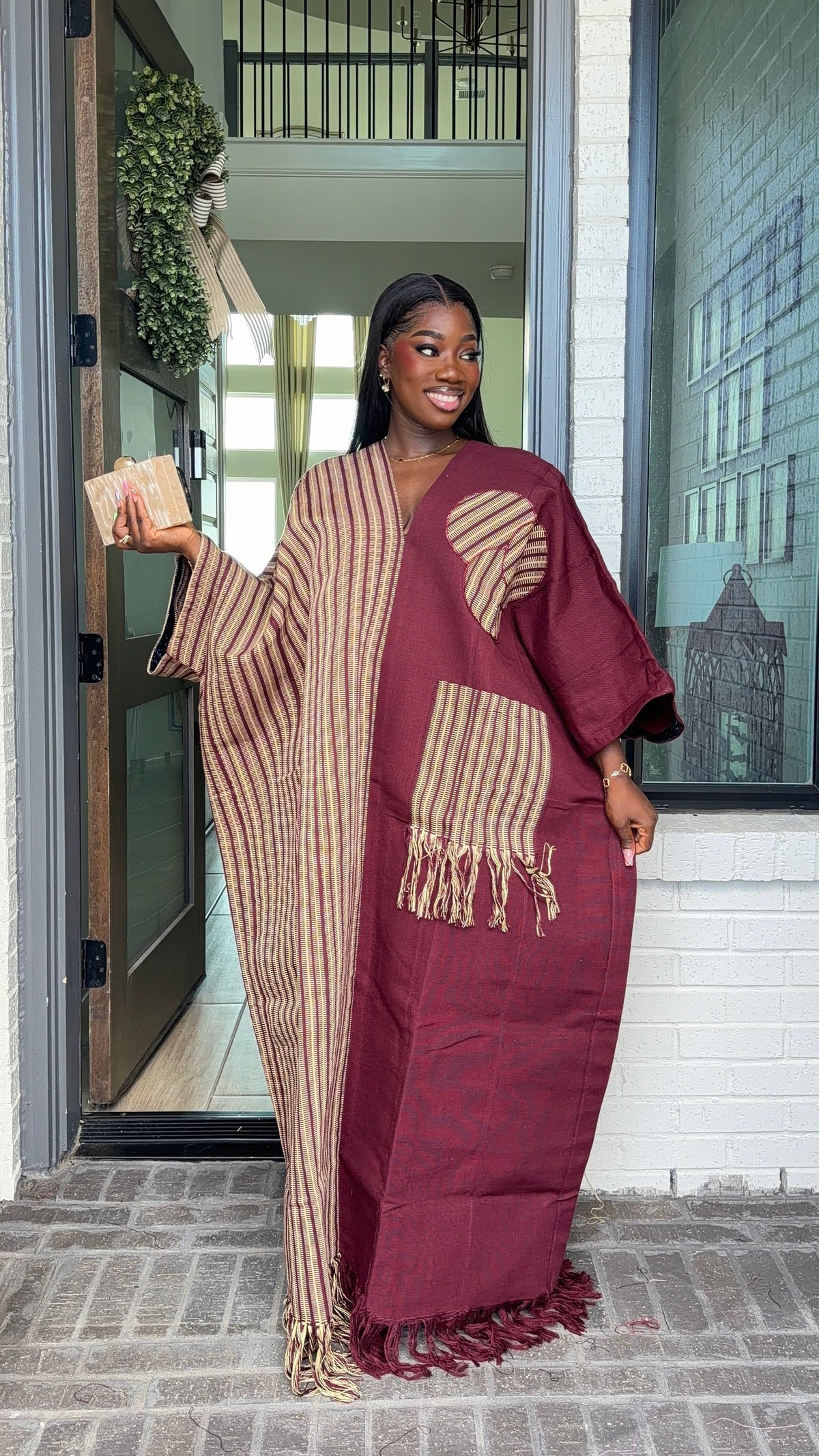 AA Aso Oke Jola kaftan