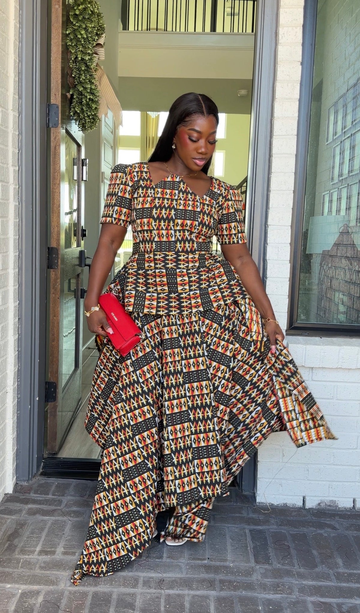 AA Akwaete peplum skirt set