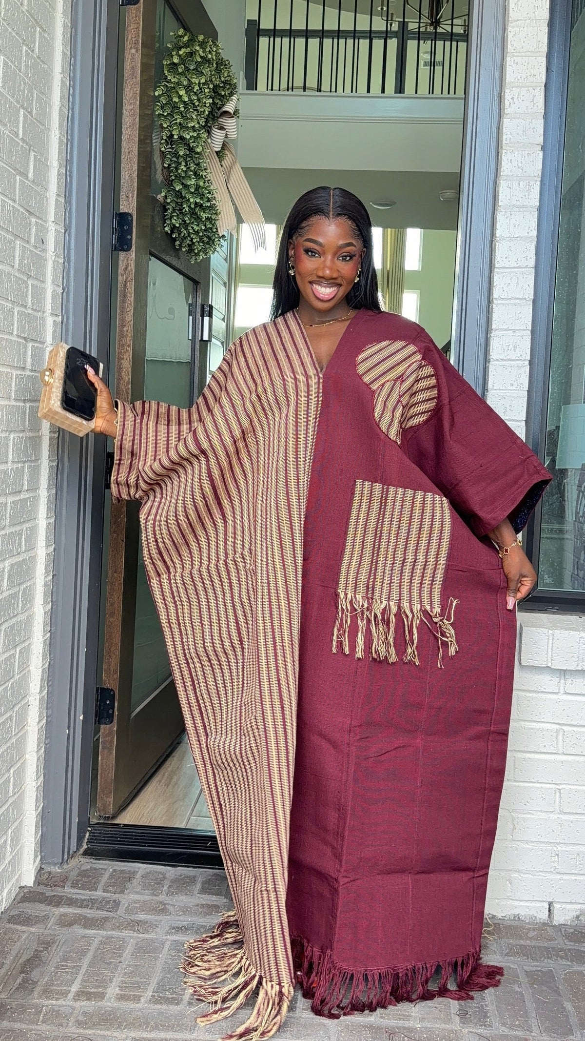 AA Aso Oke Jola kaftan