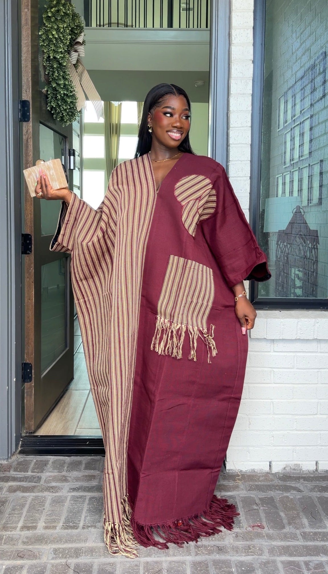 AA Aso Oke Jola kaftan