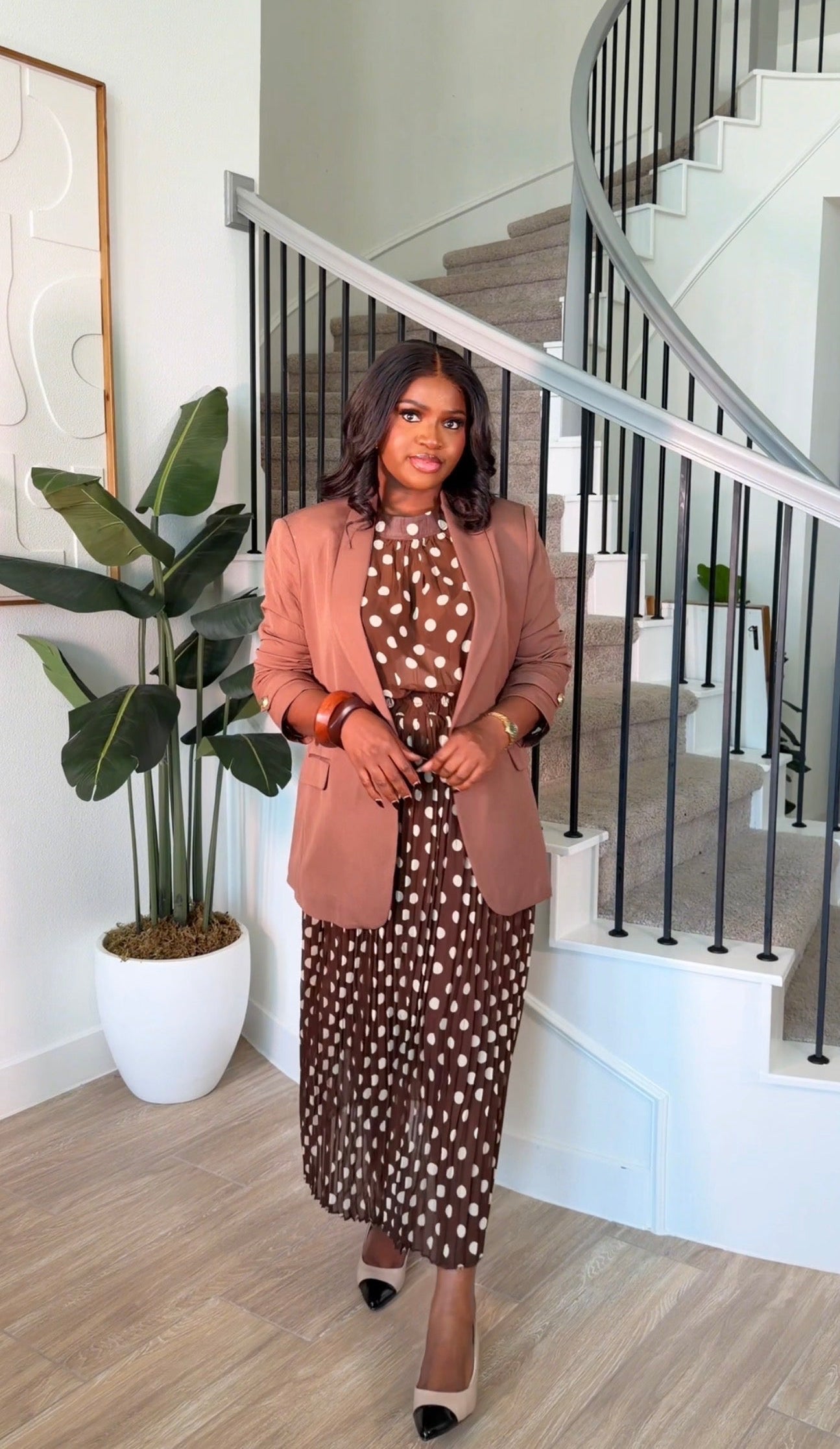 AA Dot & Pleat 3in1 Blazer set