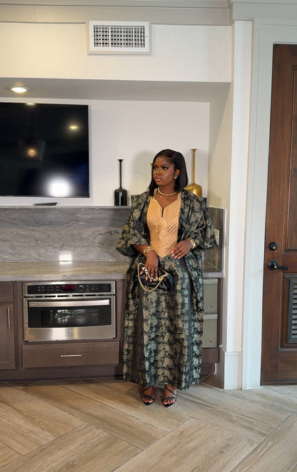 Aziza Agbada midi dress