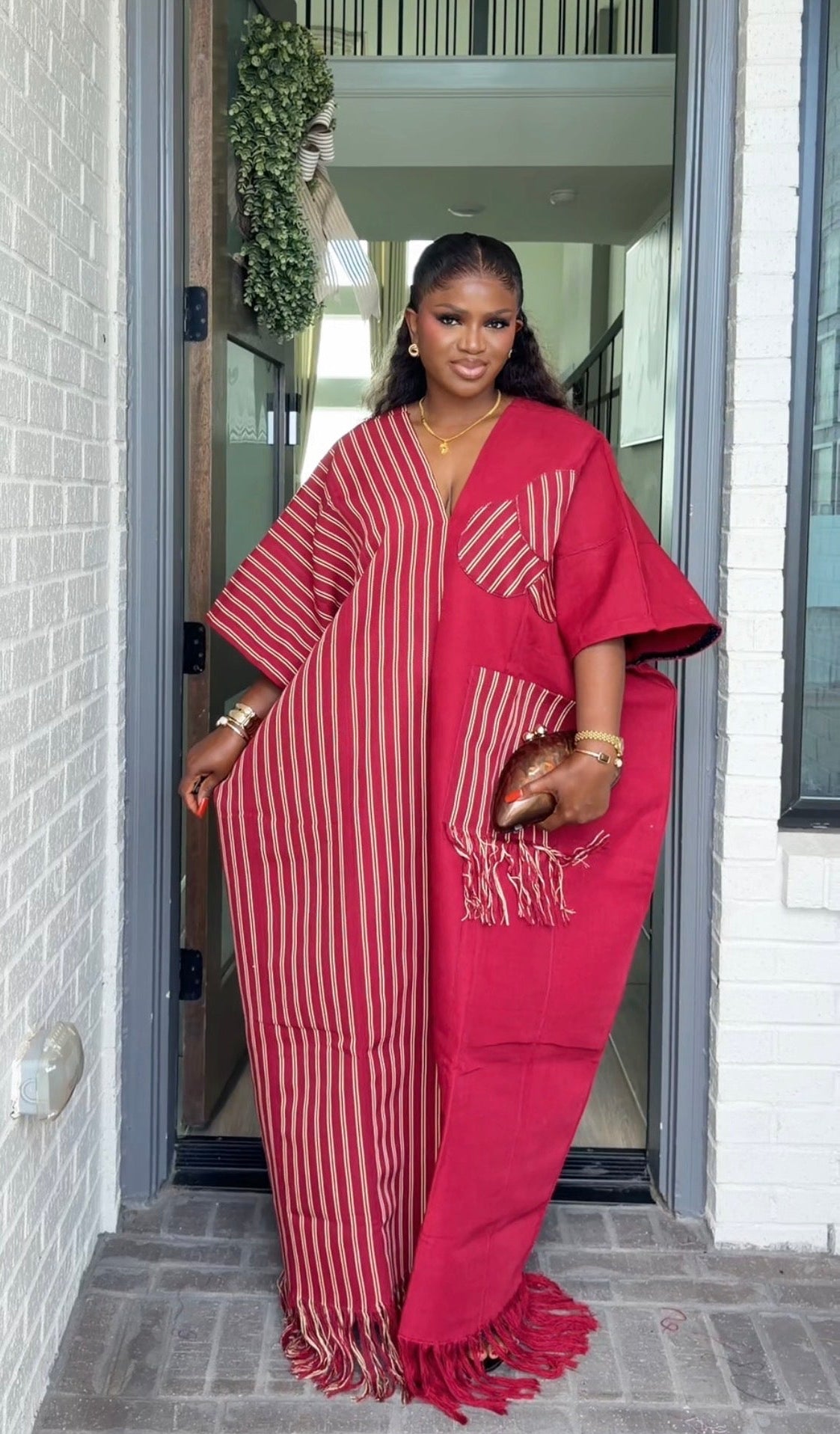 AA Aso Oke Jola kaftan
