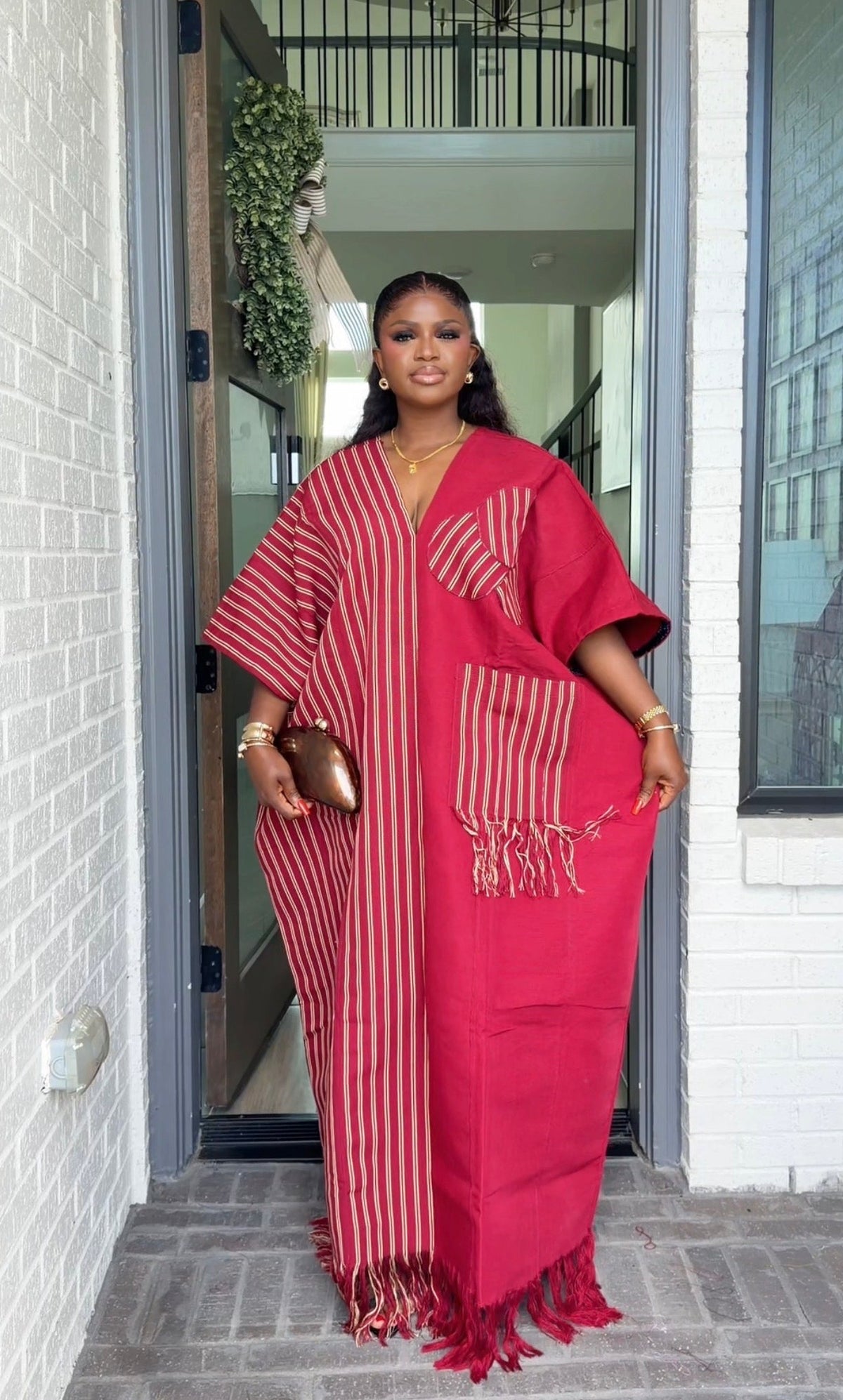 AA Aso Oke Jola kaftan