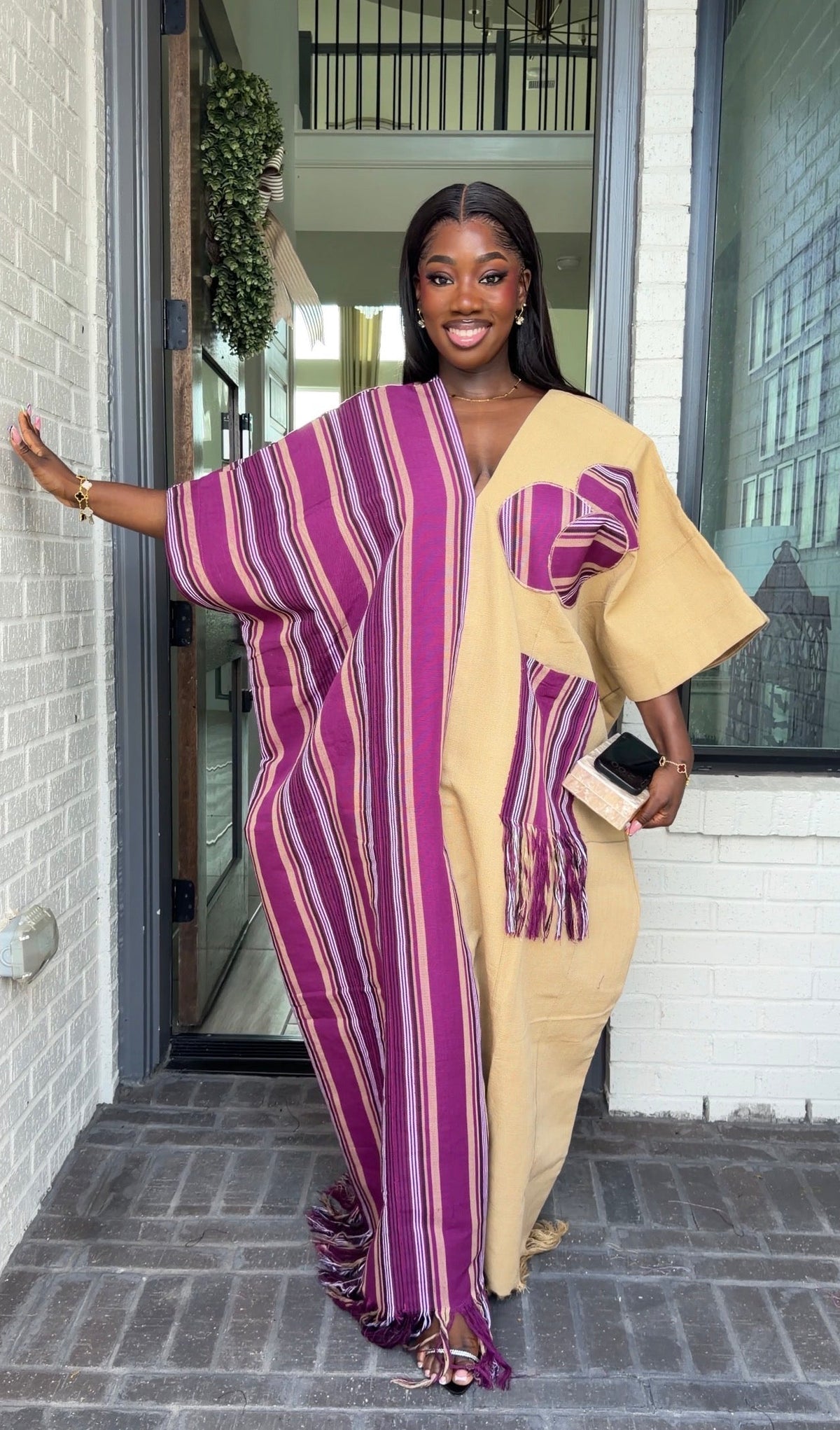 AA Aso Oke Jola kaftan