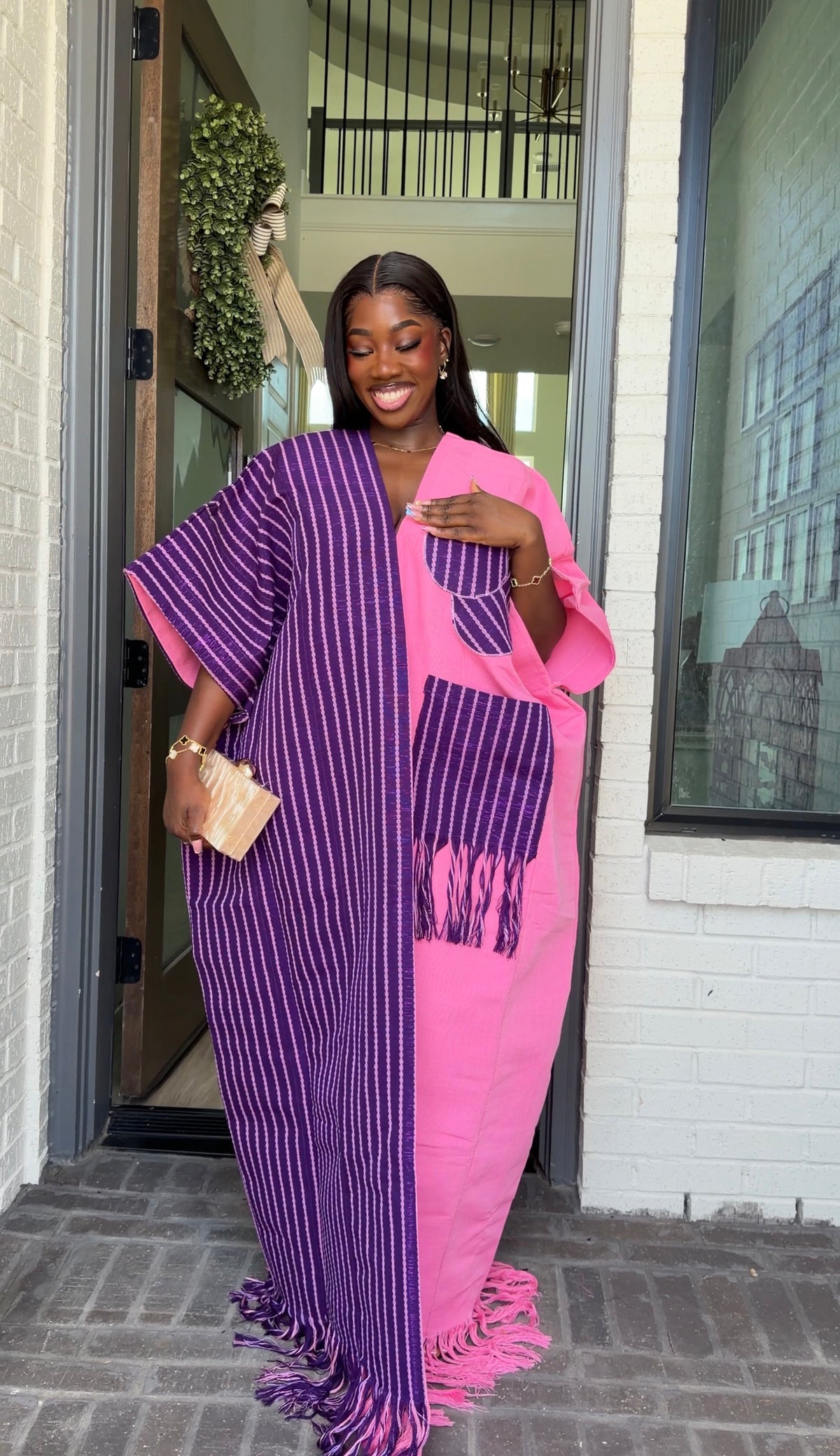 AA Aso Oke Jola kaftan