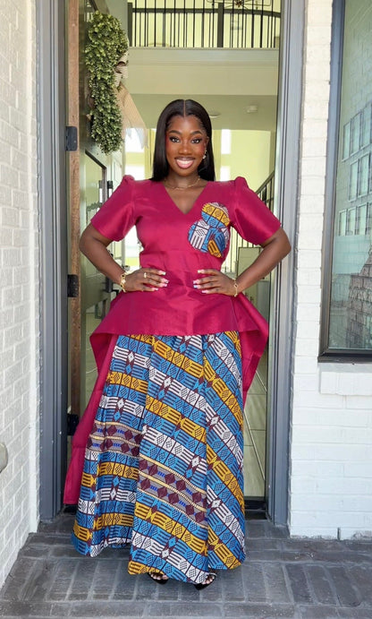 AA Akwaete skirt set