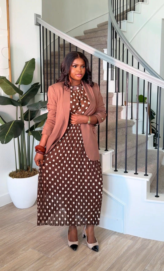 AA Dot & Pleat 3in1 Blazer set
