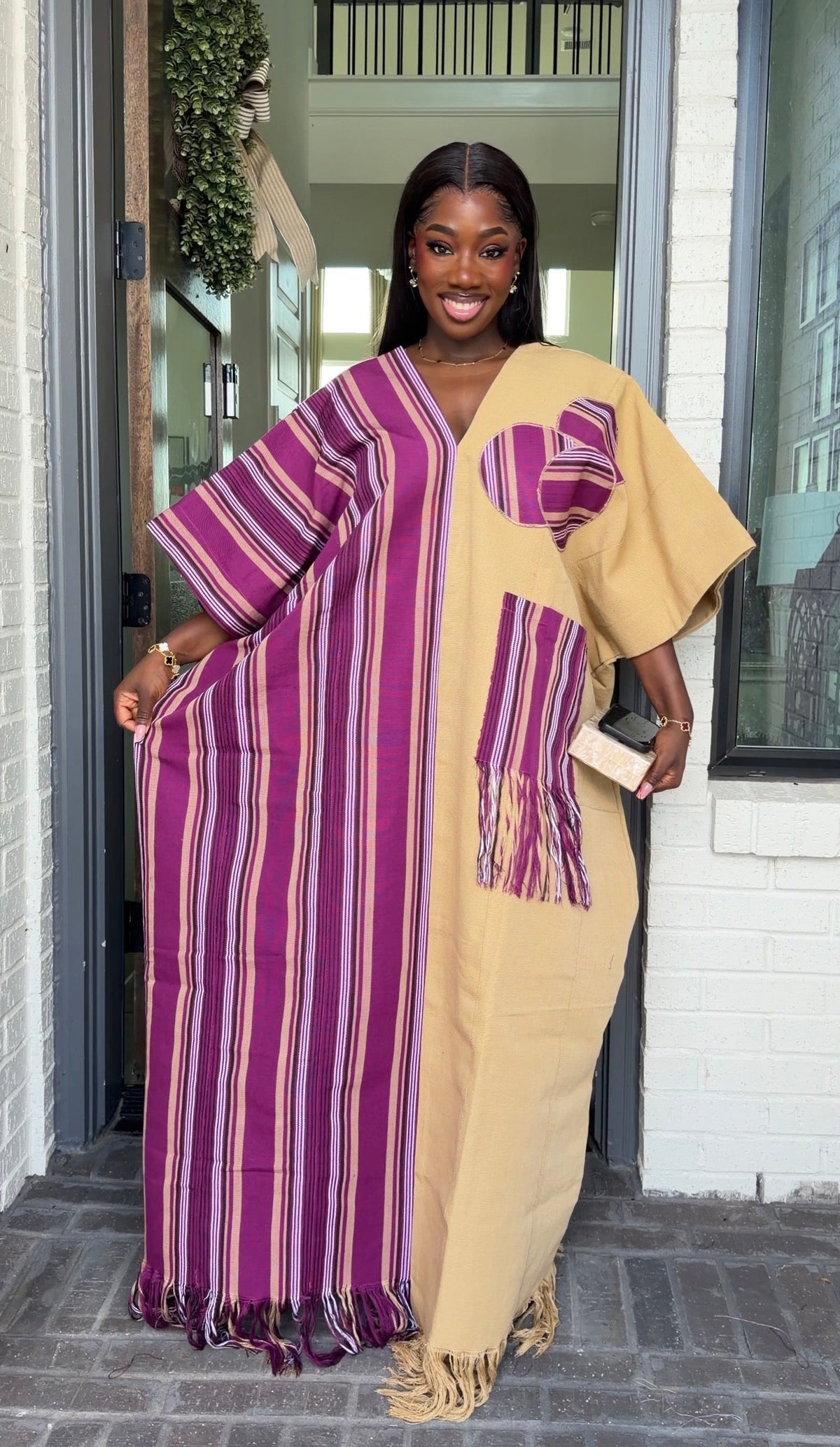 AA Aso Oke Jola kaftan