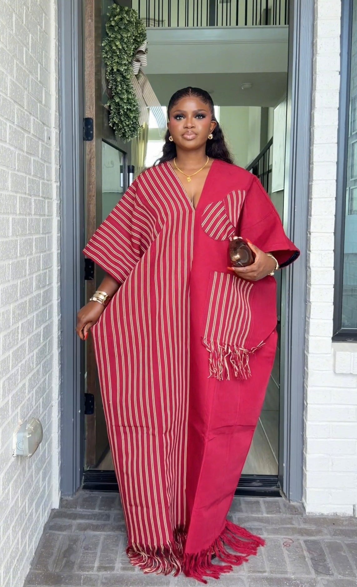 AA Aso Oke Jola kaftan