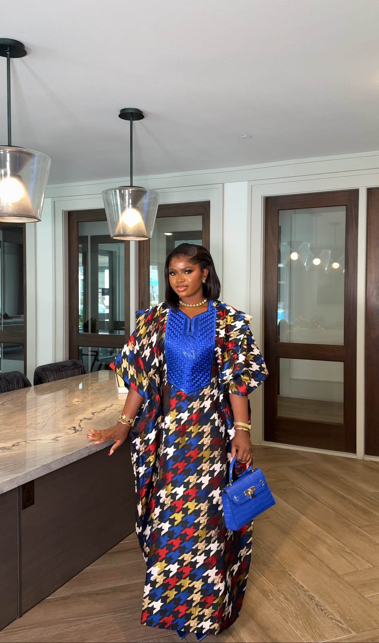 Aziza Agbada midi dress