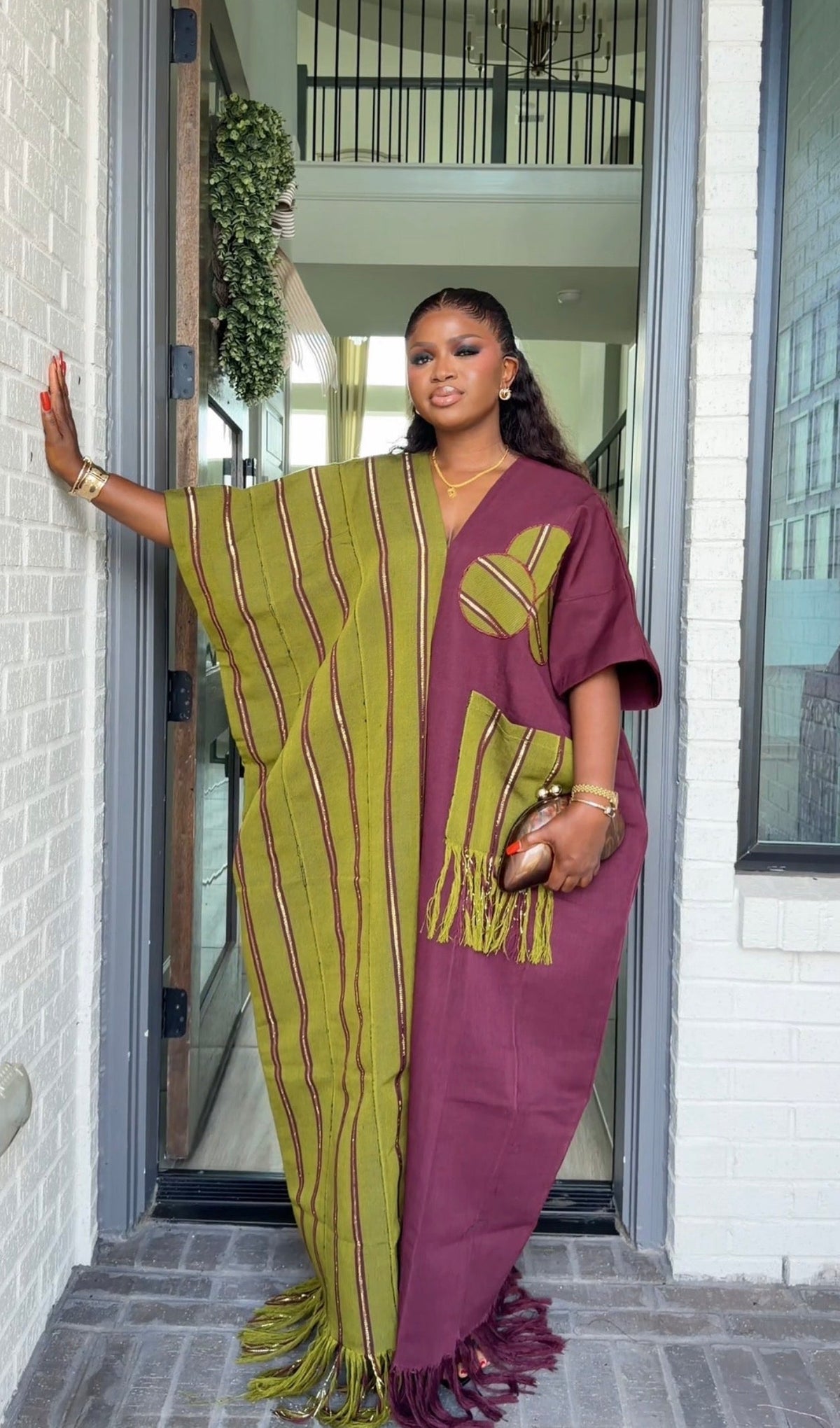 AA Aso Oke Jola kaftan