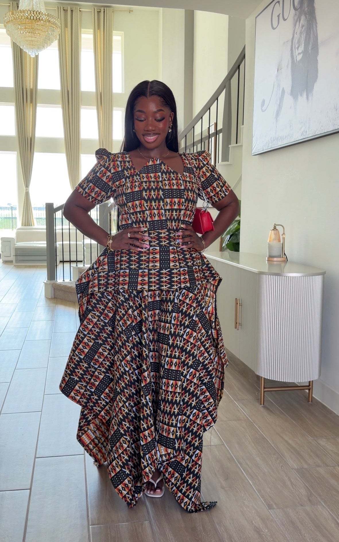 AA Akwaete peplum skirt set