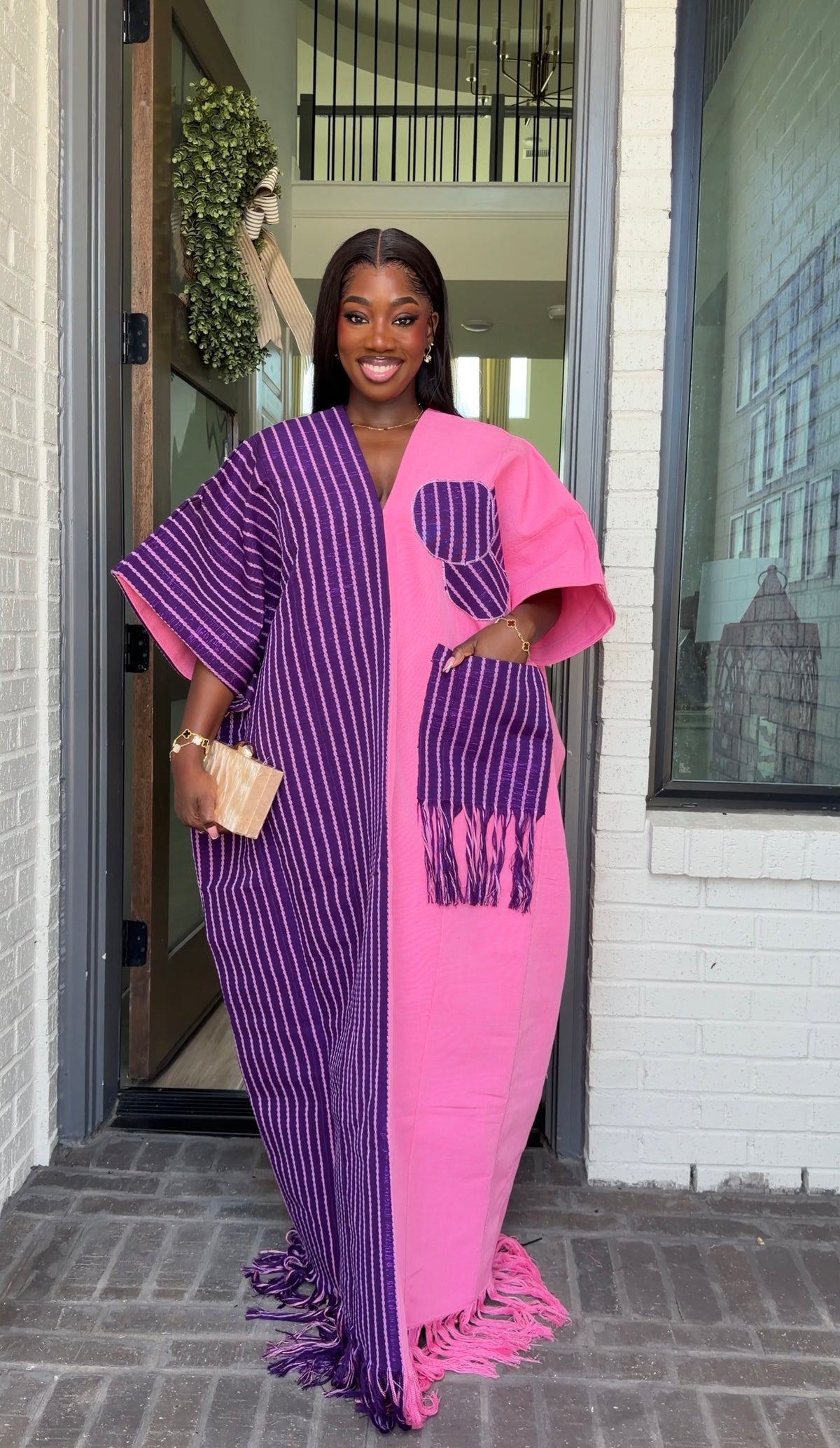 AA Aso Oke Jola kaftan