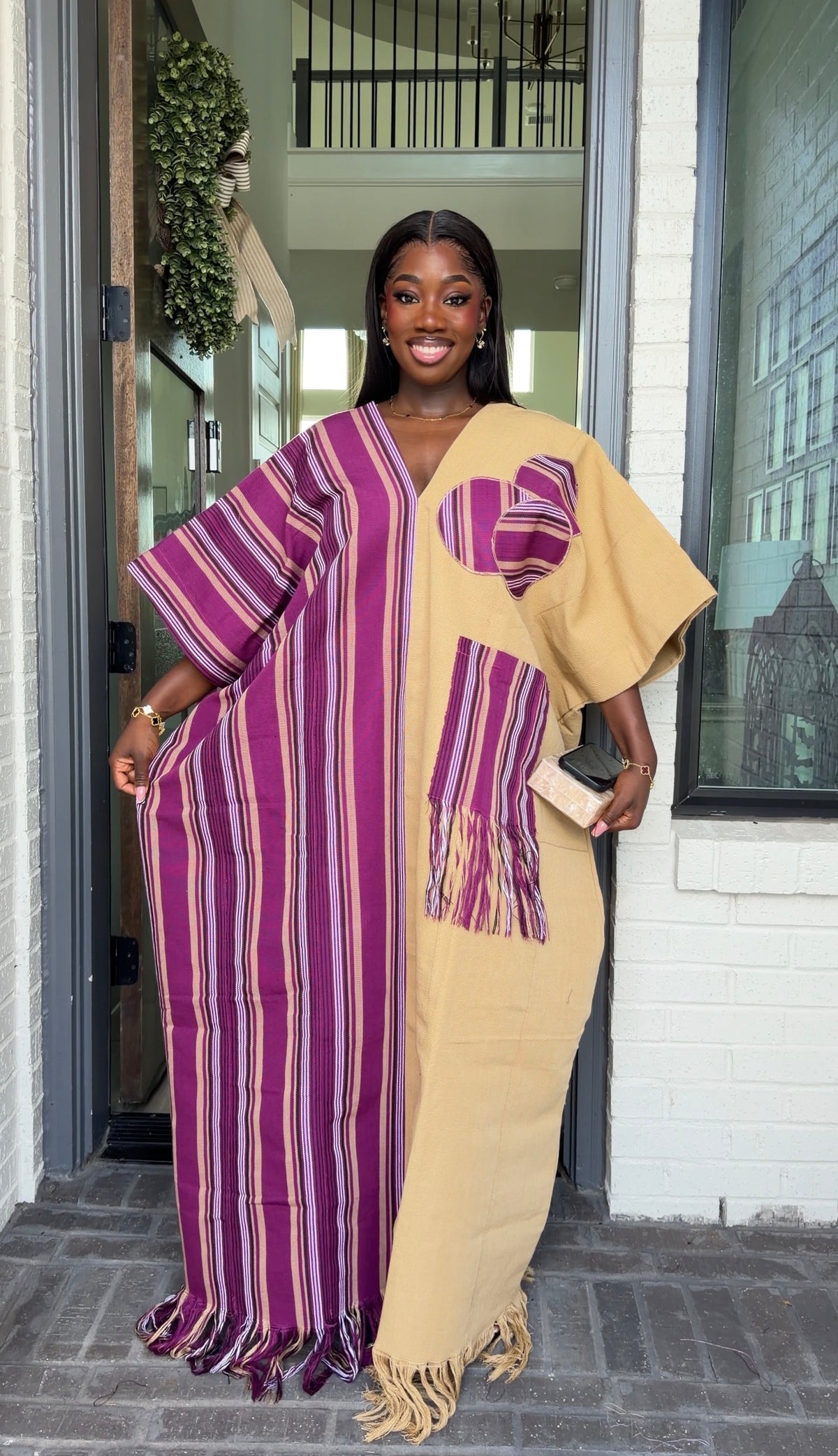 AA Aso Oke Jola kaftan