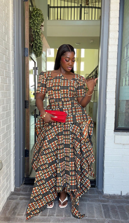 AA Akwaete peplum skirt set