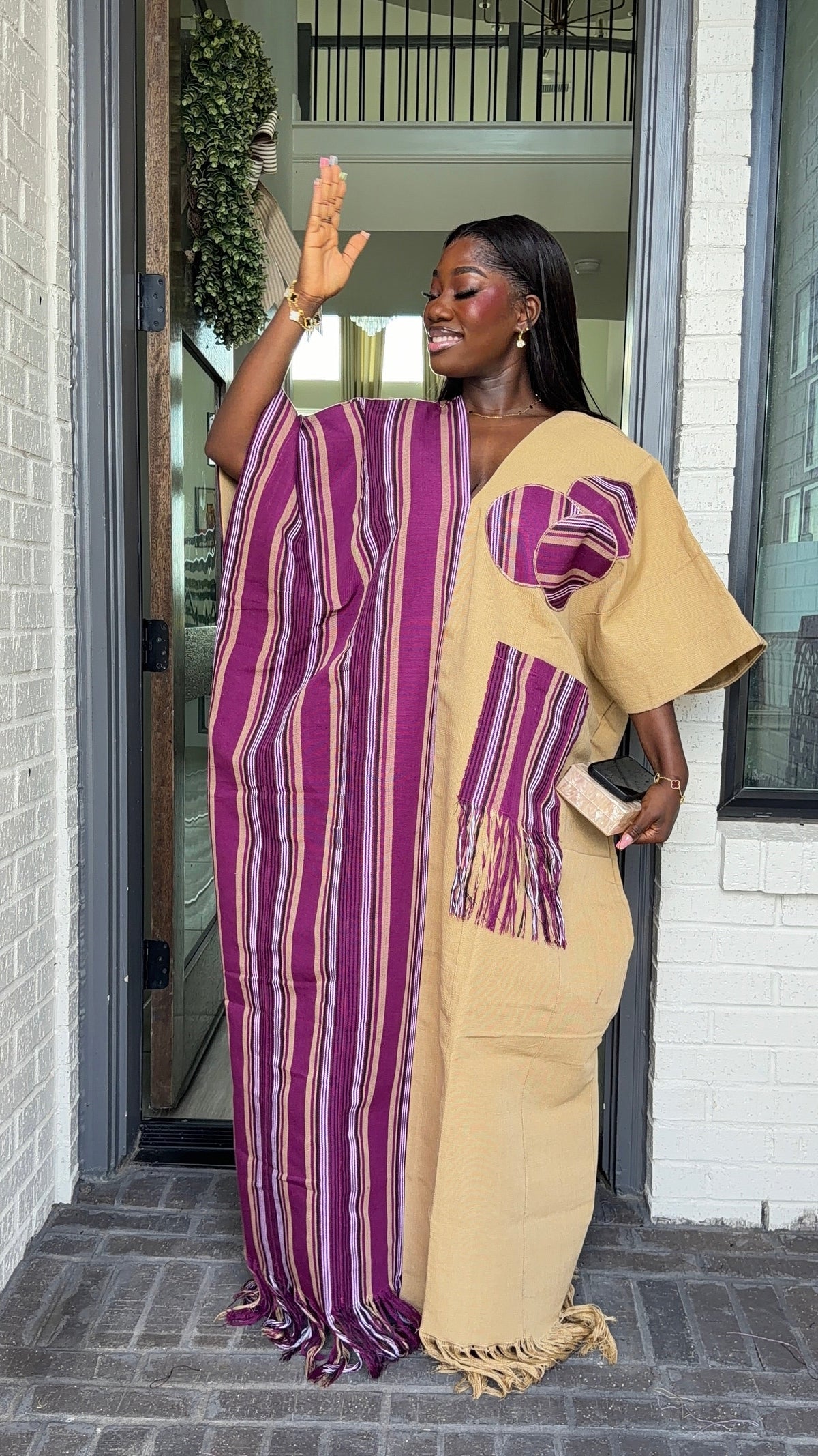 AA Aso Oke Jola kaftan