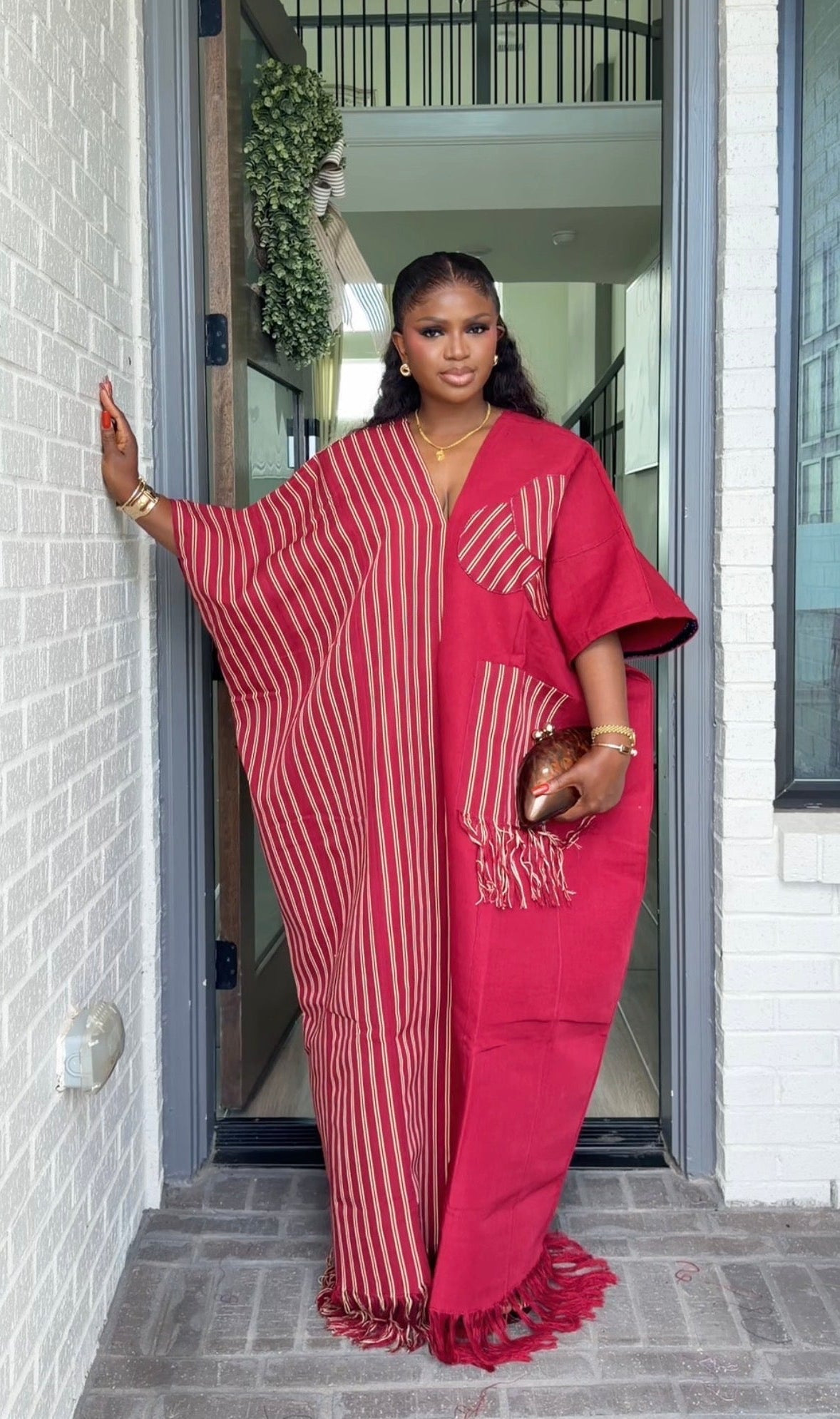 AA Aso Oke Jola kaftan