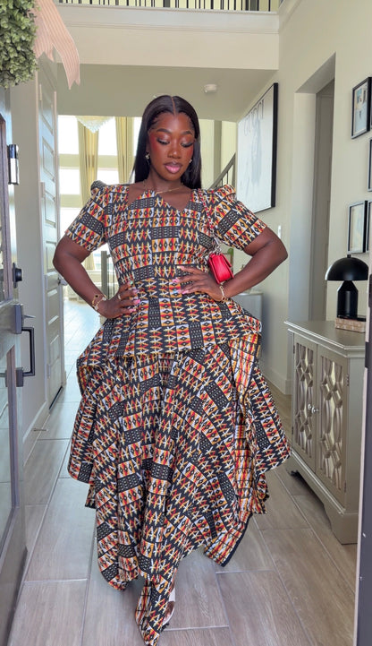 AA Akwaete peplum skirt set