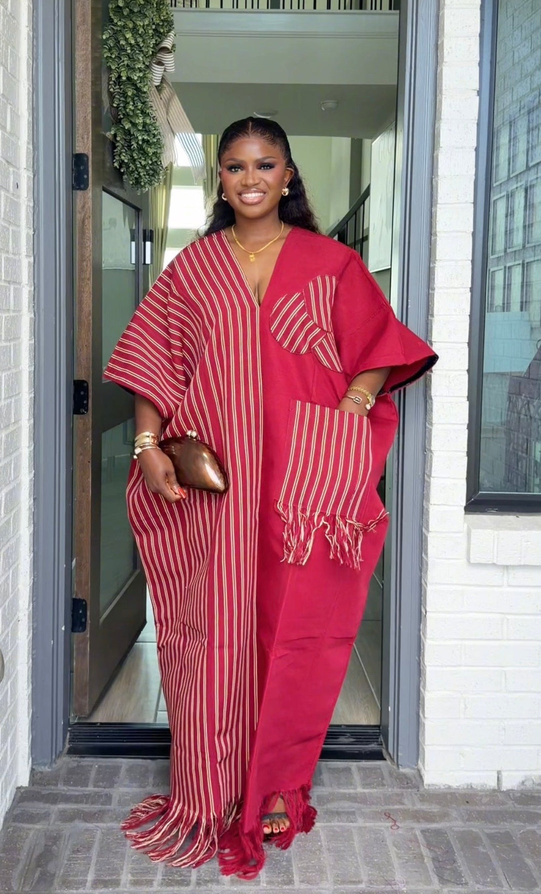 AA Aso Oke Jola kaftan