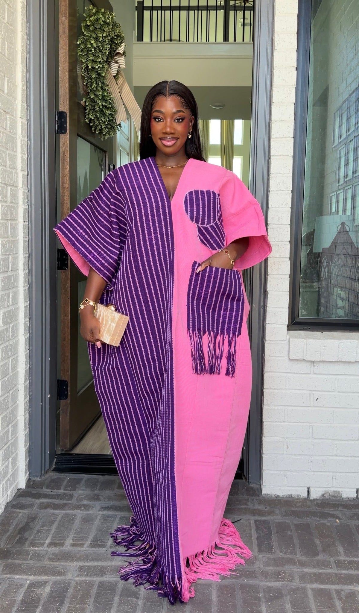 AA Aso Oke Jola kaftan