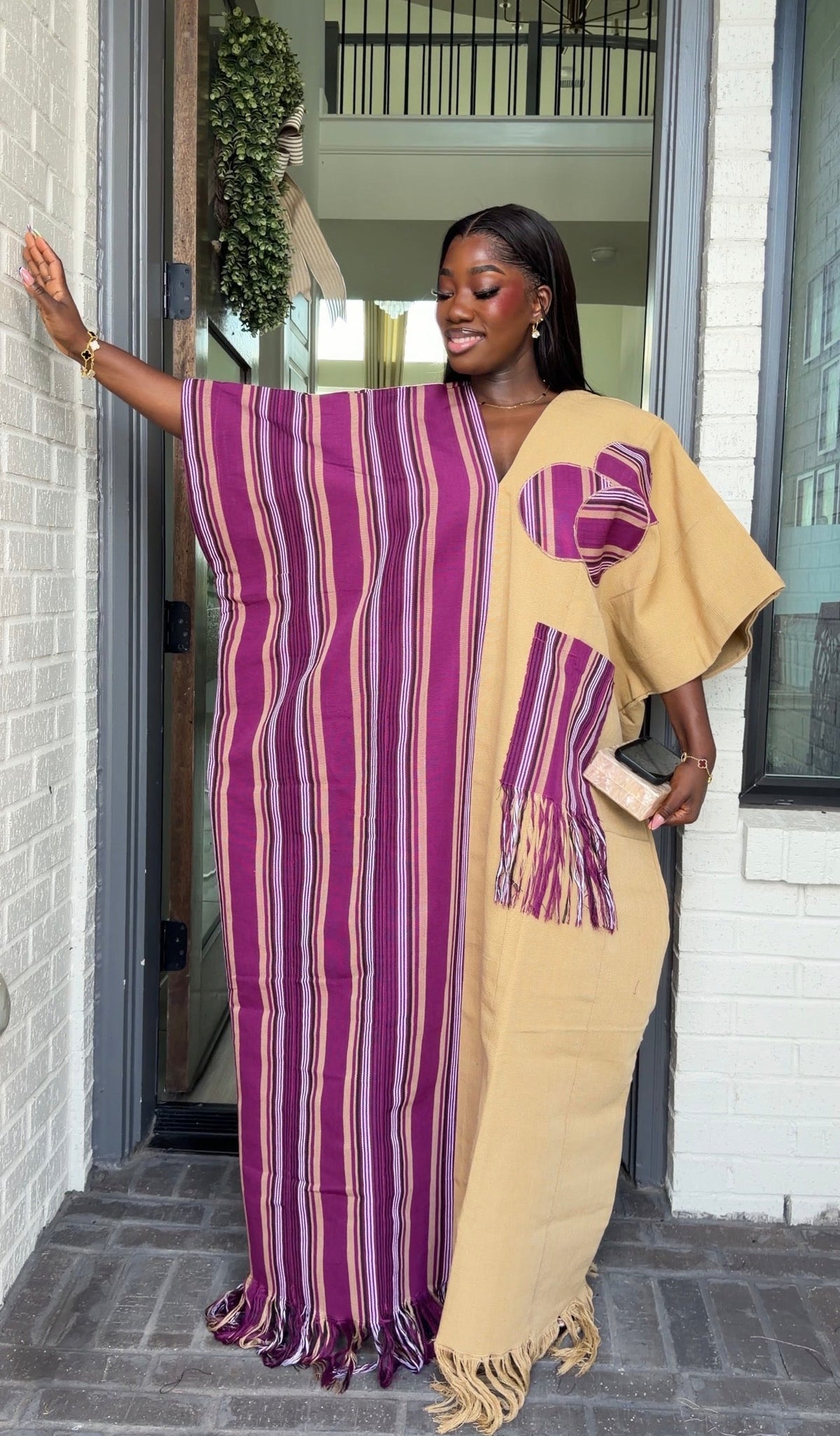 AA Aso Oke Jola kaftan